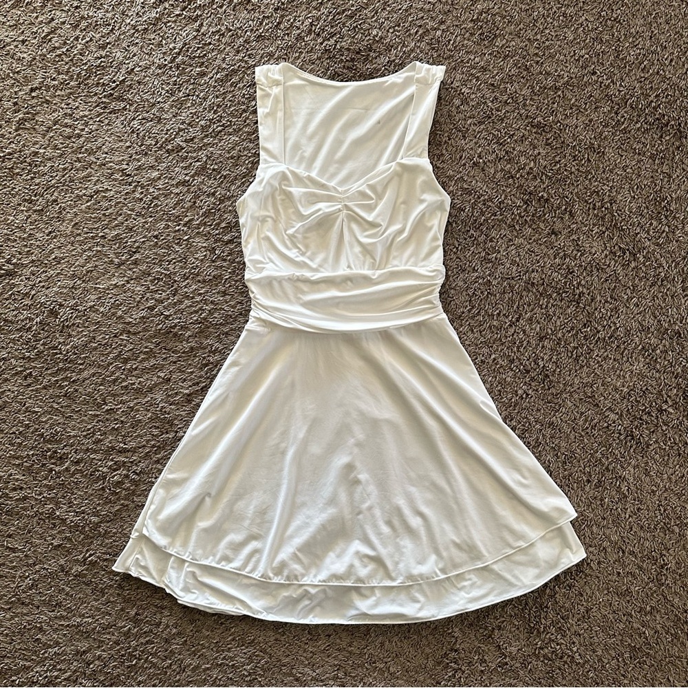 White A Line Dress - Picture 2 of 7